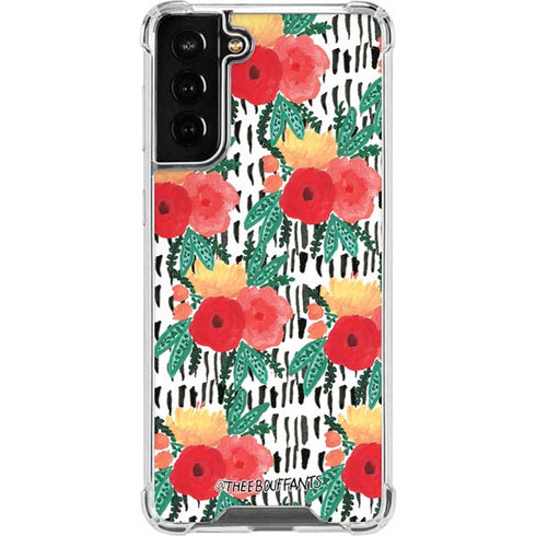 Bouffants and Broken Hearts Bouquets Print 3 Galaxy S21 FE Clear Case